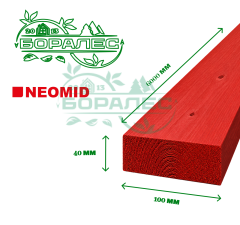 доска обрезная антисептированная 40x100x6м