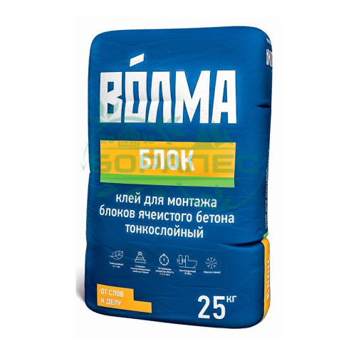 Монтажный клей для ячеистого бетона Блок Волма