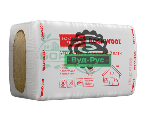 Утеплитель Rockwool Лайт Баттс Эконом 1000х600х50 мм (4,8 м?/0,24 м?)