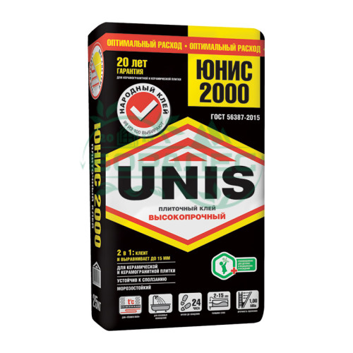 ЮНИС 2000 смесь сухая клеевая (25кг) (48 шт/под)