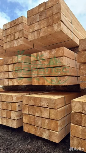 Брус обрезной из лиственницы 100 х 150 х 6000