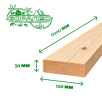 Доска обрезная 1сорт - 30 х 150 х 6000
