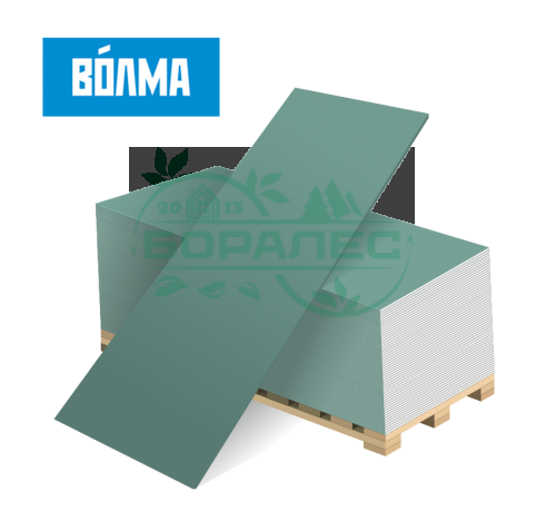 Гипсокартон Волма ГКЛ Вл. 12,5мм