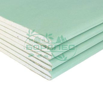 Гипсокартон ГКЛ Влагостойкий 2000*1200*12,5мм "Кнауф" (52л/уп) (двухметровый)