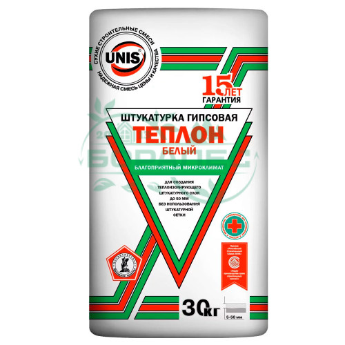 Штукатурка энергосберегающая Теплон белый Unis (Юнис)