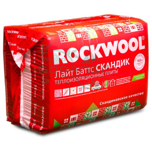 Rockwool (Роквул) ЛАЙТ БАТТС Скандик 100мм