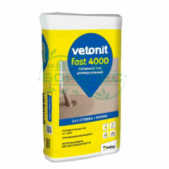 Пол универсальный Вебер Ветонит&quot;Fast&quot; 4000 (20кг) толщ.5-80мм (54шт/под)