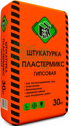 Штукатурка гипсовая белая ПластерМикс Fix 30 кг 40шт/под